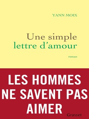 cover image of Une simple lettre d'amour